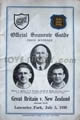 New Zealand v British Isles 1930 rugby  Programme